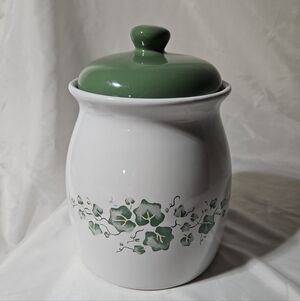 Vintage Corelle By Jay Import Inc Callaway Green Ivy Cookie Jar